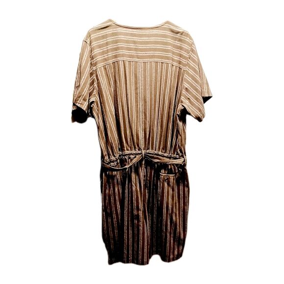 Silk Exchange 100% Silk Washable Silk Striped Romper  Women's Size 24 - Picture 2 of 13